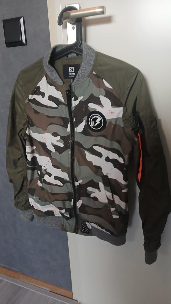 Stoer Coolcat bomberjack camouflage groen maat 134/140, Ophalen of Verzenden, Zo goed als nieuw, Jongen, Jas