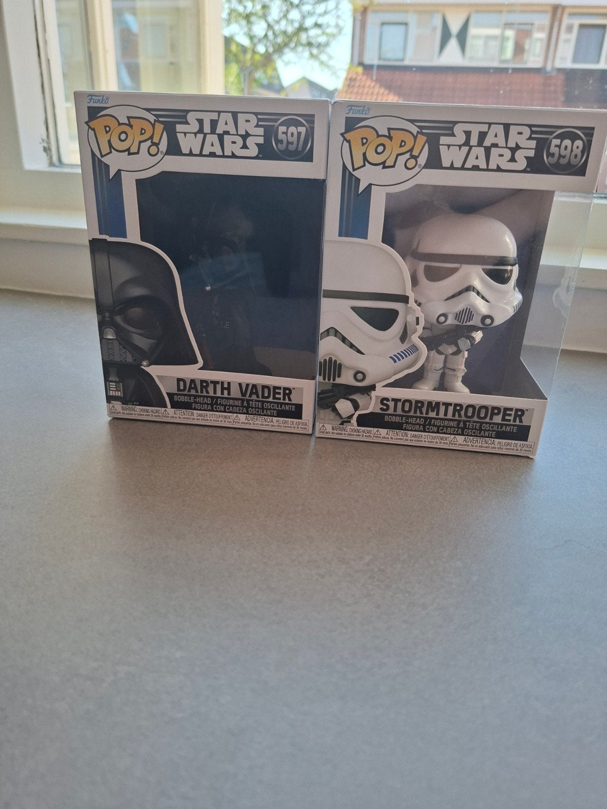 Starwars setje funko pops,storm trooper,darth-vader, Ophalen of Verzenden, Zo goed als nieuw