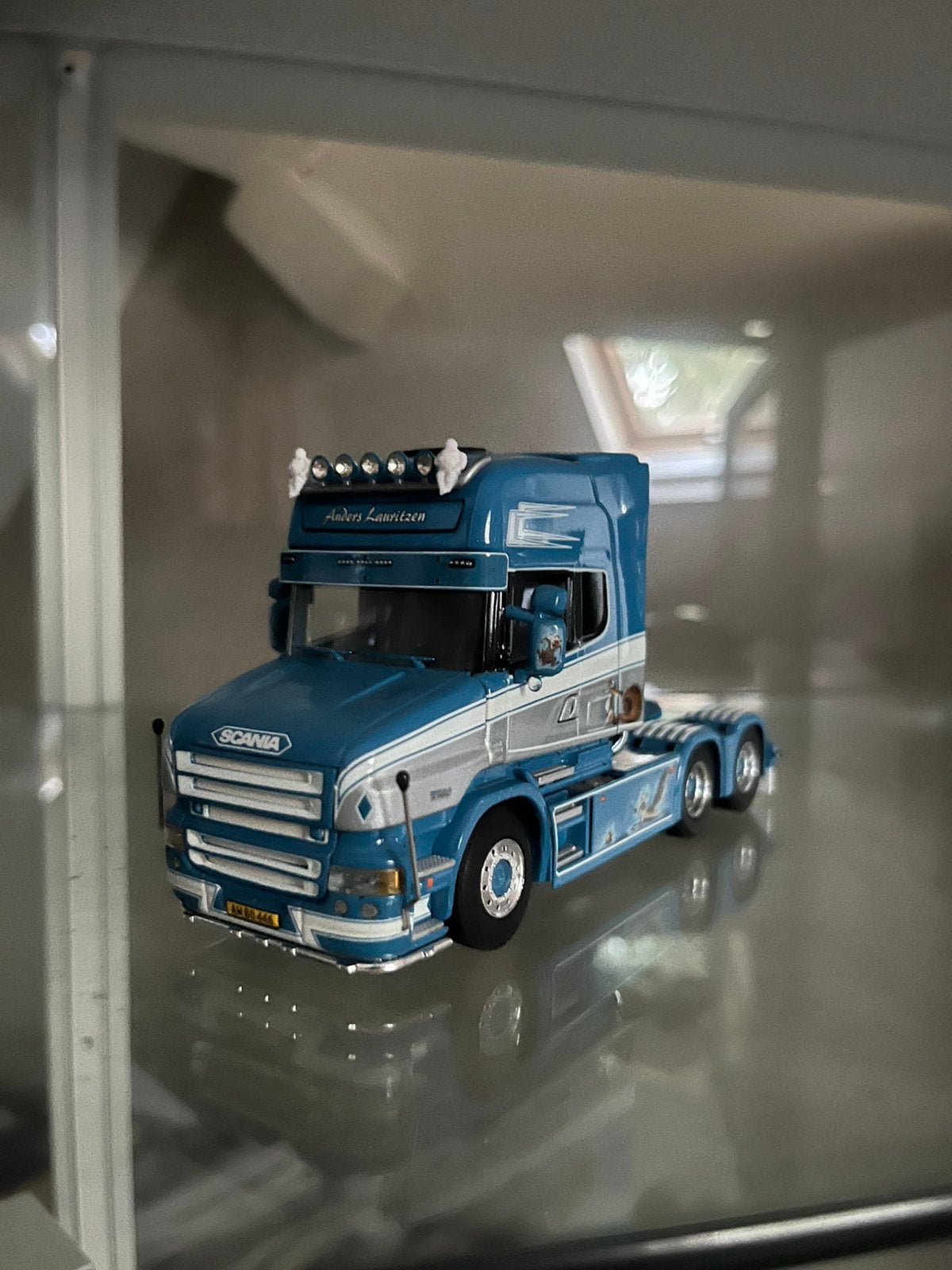 Scania Wsi Anders Lauritzen, Hobby en Vrije tijd, Modelauto's | 1:50, Ophalen of Verzenden, Zo goed als nieuw, Bus of Vrachtwagen