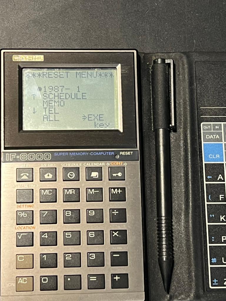 Casio IF-8000 touchscreen databank vintage, Diversen, Rekenmachines, Ophalen of Verzenden