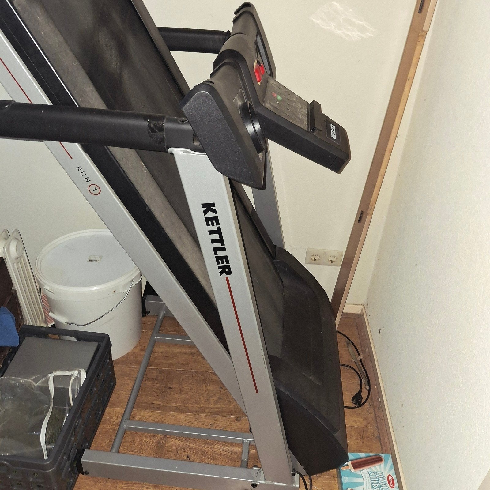 Kettler Run 1 Loopband - Auto hoogte en hellingshoek, Ophalen, Gebruikt, Aluminium, Loopband