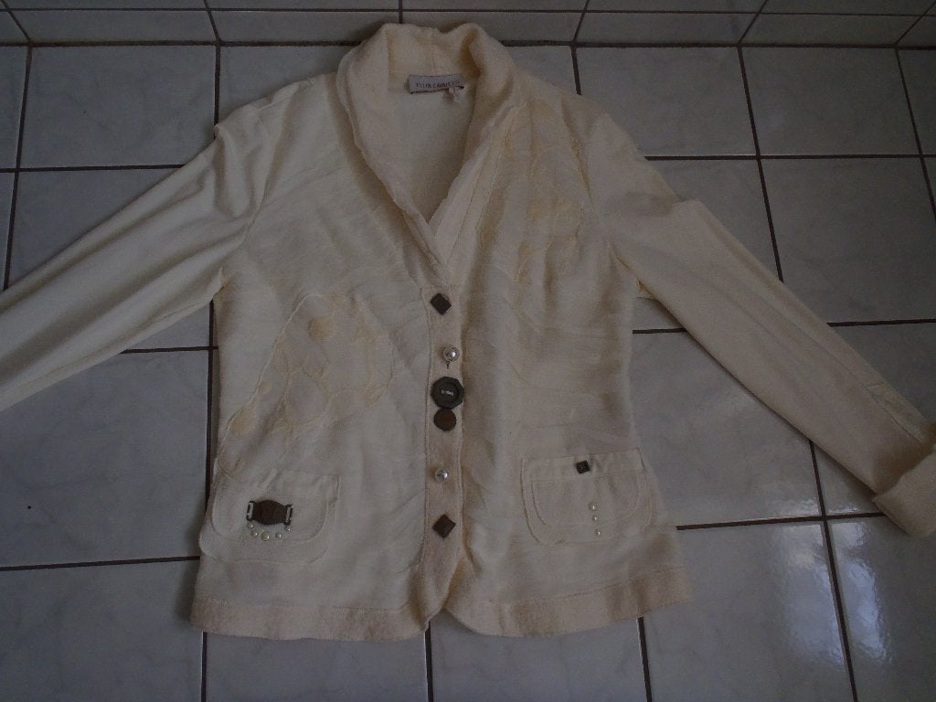 Mooi vest-jasje ELISA CAVALETTI maat L, Ophalen of Verzenden, Zo goed als nieuw, Maat 38/40 (M), Beige