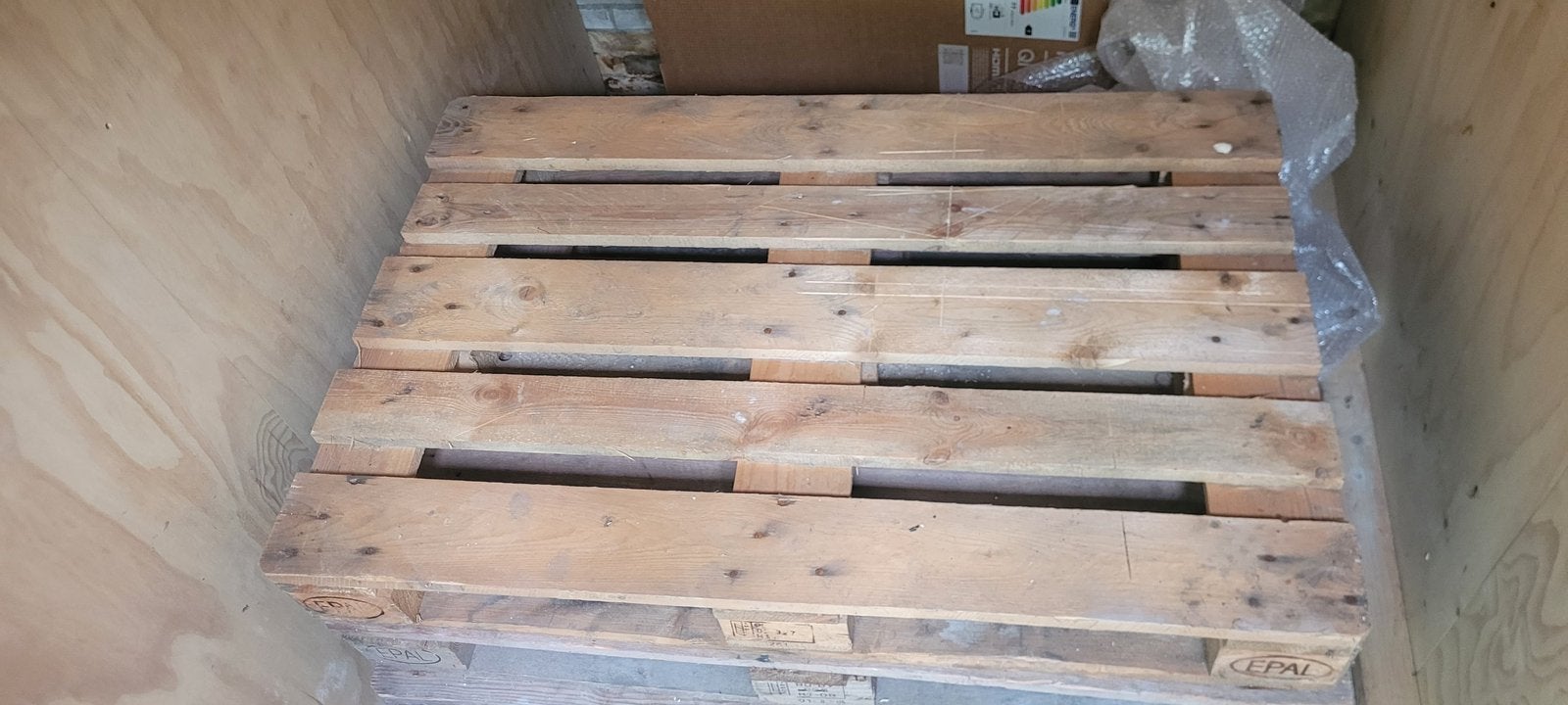 Ophalen: 4 gebruikte pallets, Ophalen, Zo goed als nieuw, Pallet, Minder dan 200 cm