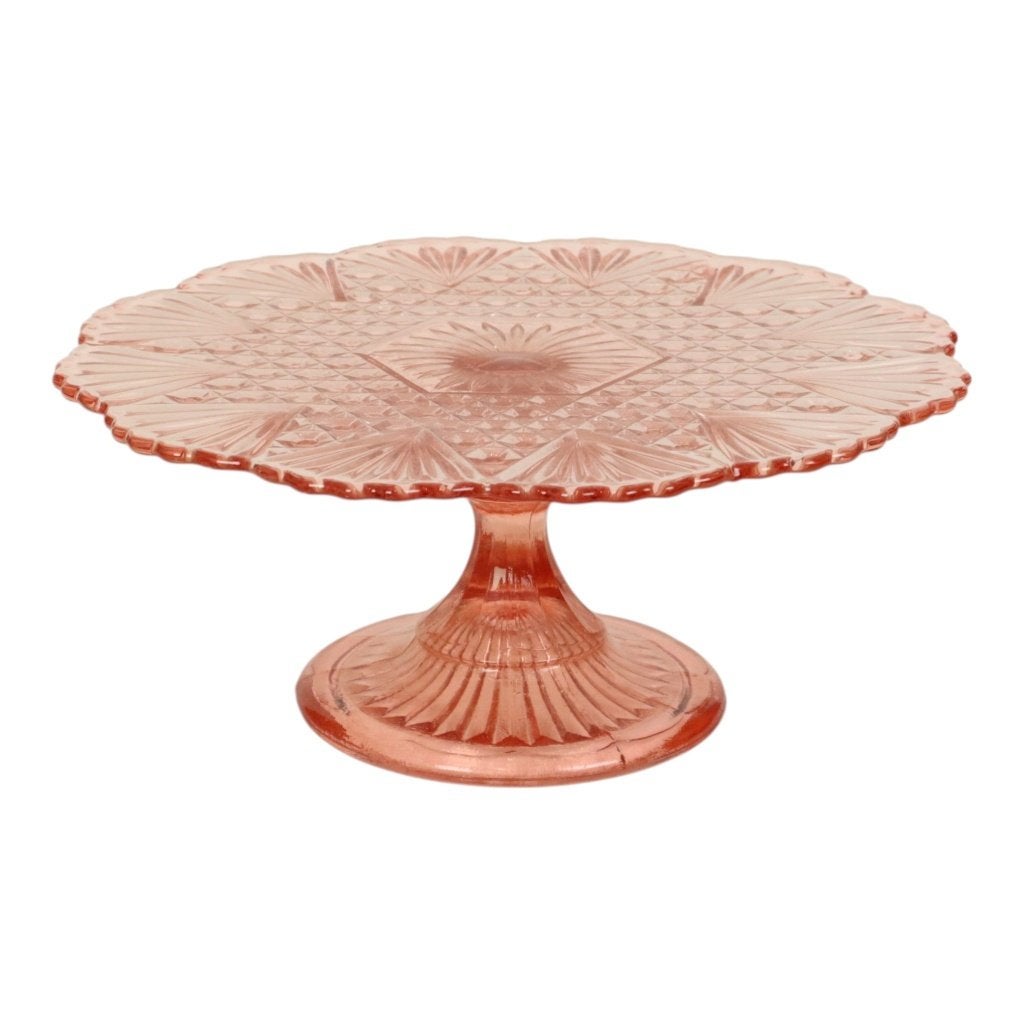Art Deco Roze Rosaline Taartschotel Gebak Schaal, Ophalen of Verzenden