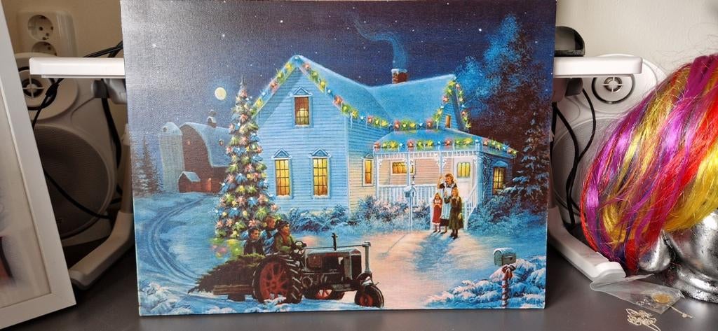 Schilderij met led verlichting, Diversen, Kerst, Ophalen