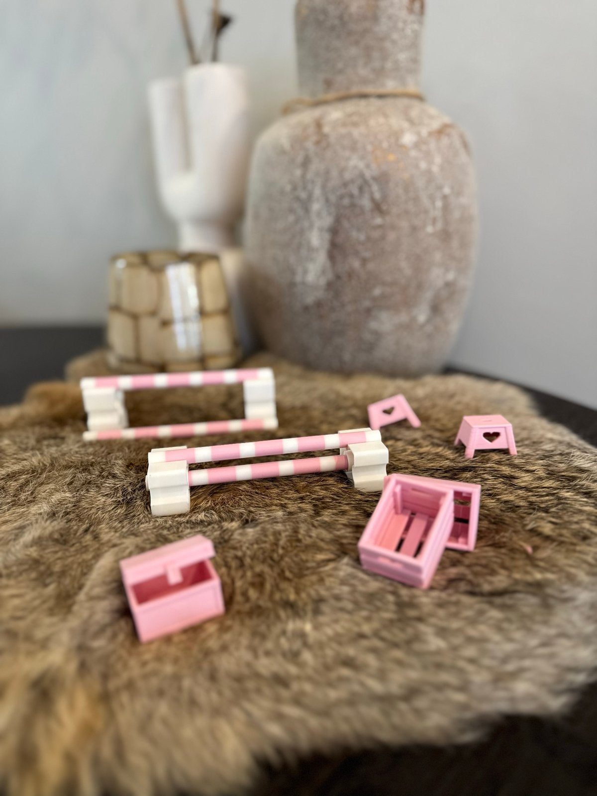 Schleich complete hindernisset roze, Ophalen of Verzenden, Nieuw, 1:32 tot 1:50