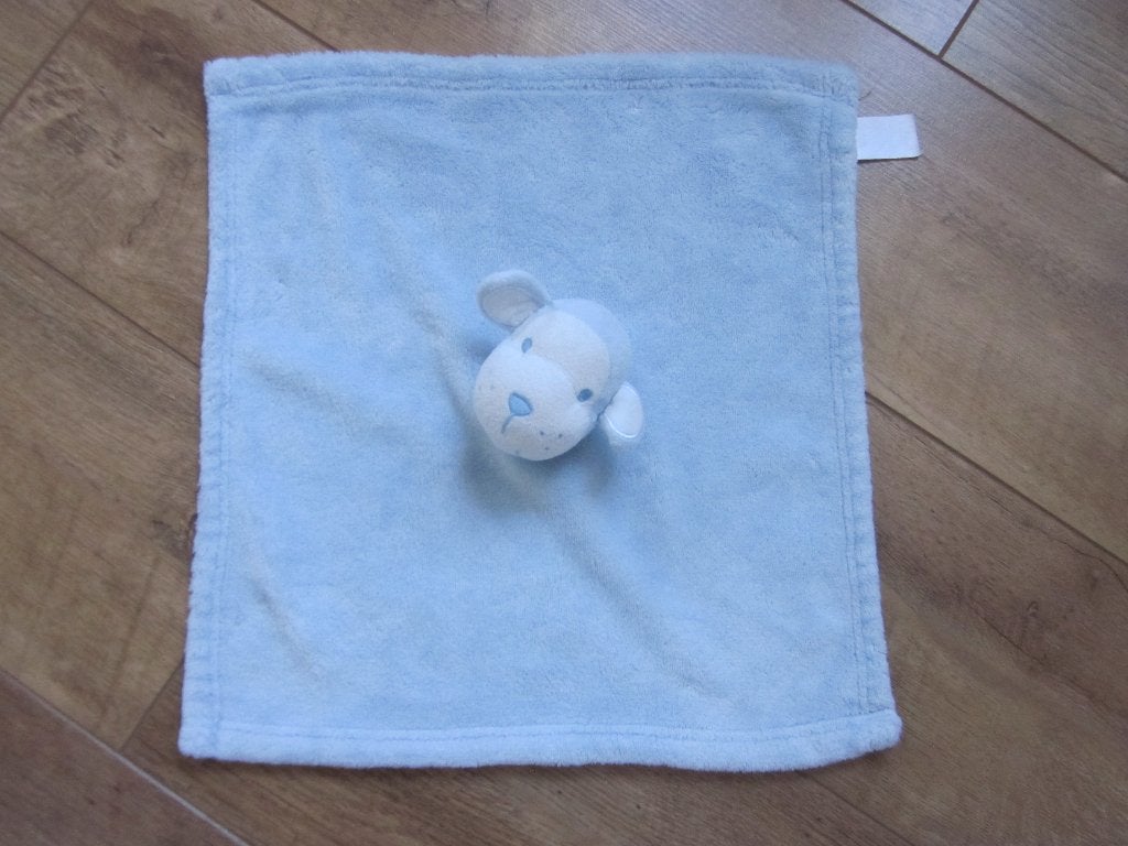 Primark Early Days grote lichtblauwe pluche knuffeldoek hond, Overige karakters, Blauw, Nieuw, Wasbaar