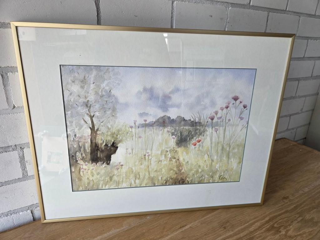 Aquarel pentekening, Ophalen of Verzenden