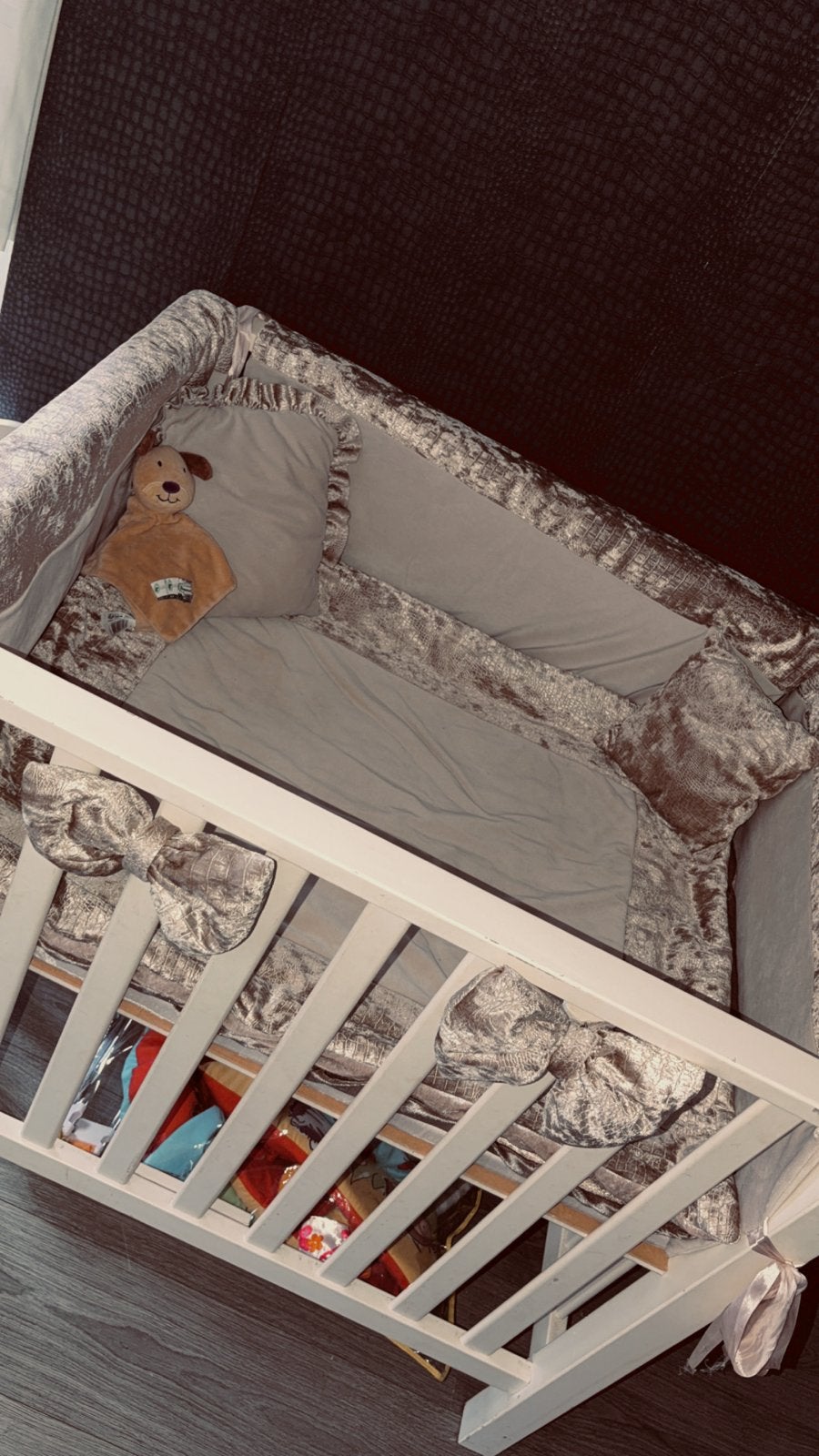 Luxe Boxbekleding Set - Zacht Grijs Fluweel, Ophalen of Verzenden, Zo goed als nieuw, Rechthoekig, Boxkleed