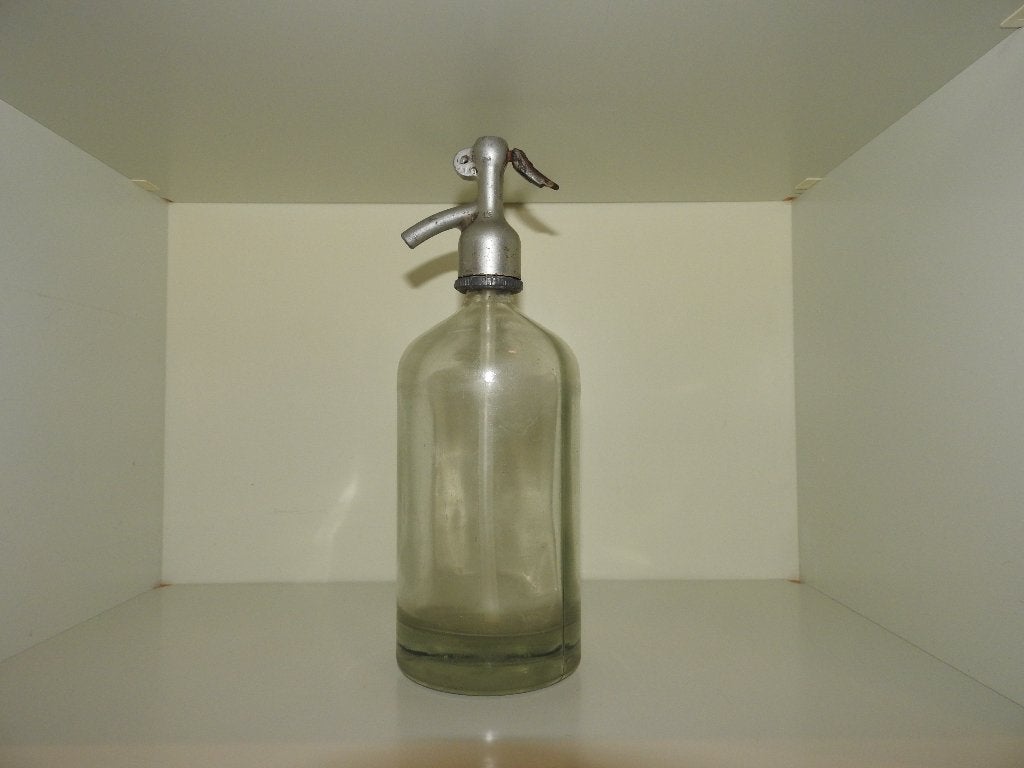 Prachtige oude mooie klassieke spuitwater fles prima staat, Ophalen