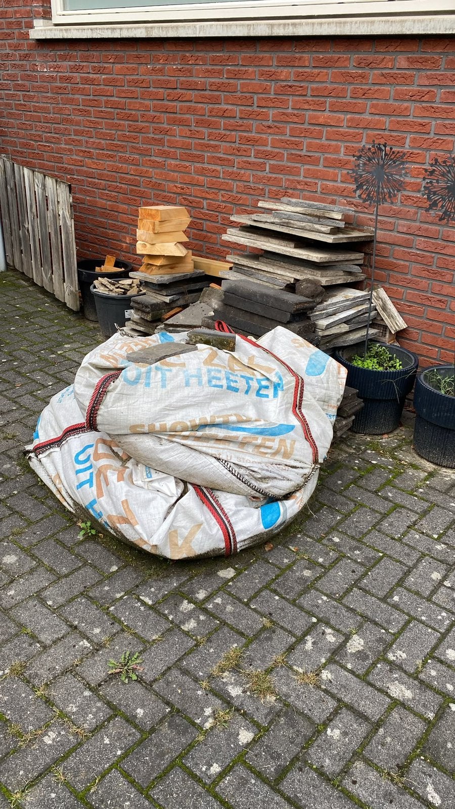 1/4 bigbag witzand en 1/4 bigbag tuingrond, Tuin en Terras, Ophalen