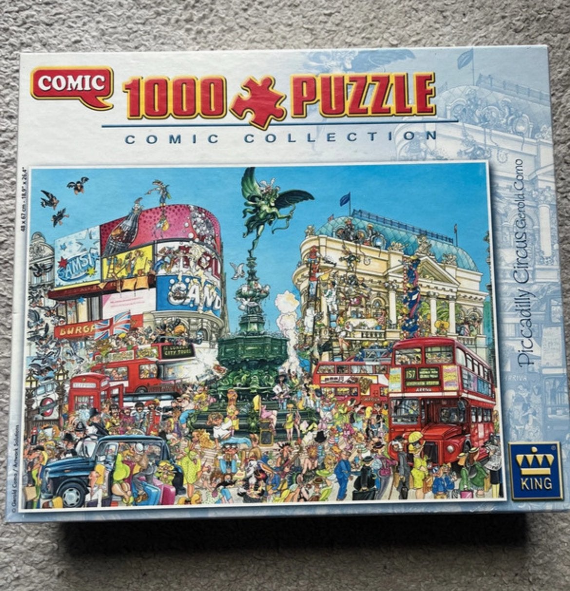 King Comic Collection 1000 stukjes - Piccadilly Circus, Ophalen of Verzenden, 500 t/m 1500 stukjes, Gebruikt, Legpuzzel