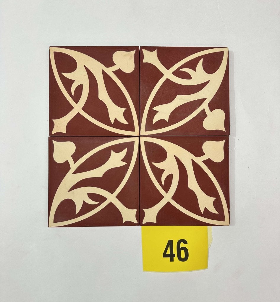 Donkerrode, cementtegels 20x20cm – ±0,96m² – restpartij, Doe-het-zelf en Verbouw, Tegels, Ophalen, Overige materialen, Nieuw, 20 tot 40 cm