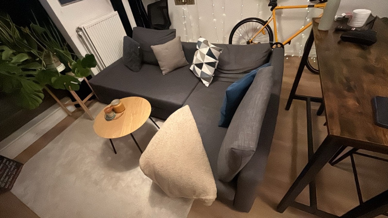Ikea friheten Comfortabele donkergrijze, Ophalen, Gebruikt, Hoekbank, Driepersoons