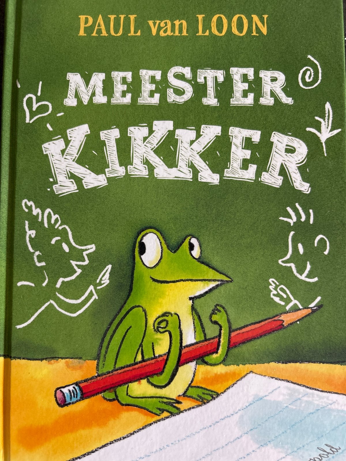 Meester Kikker - Paul van Loon (Gesigneerd, als nieuw), Boeken, Kinderboeken | Jeugd | onder 10 jaar, Zo goed als nieuw, Ophalen of Verzenden