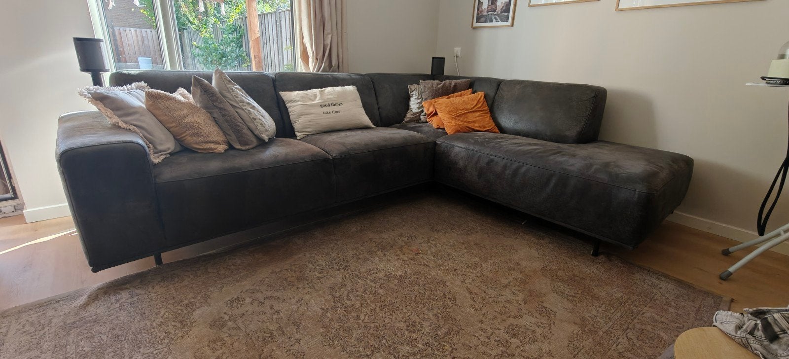 Pronto Wonen Pantini hoekbank – ca. 281 x 220 cm, Huis en Inrichting, Ophalen, Gebruikt