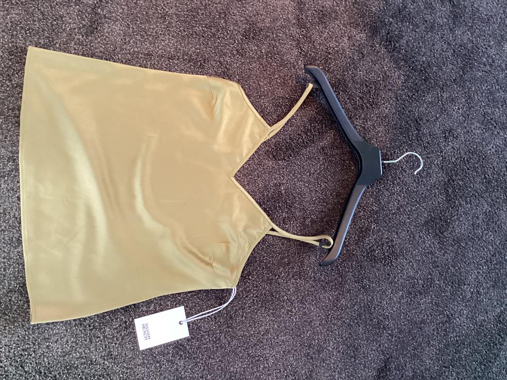 Silvian Heach khaki spaghetti top maat it42 nieuw, Maat 38/40 (M), Nieuw, Ophalen of Verzenden, Zonder mouw