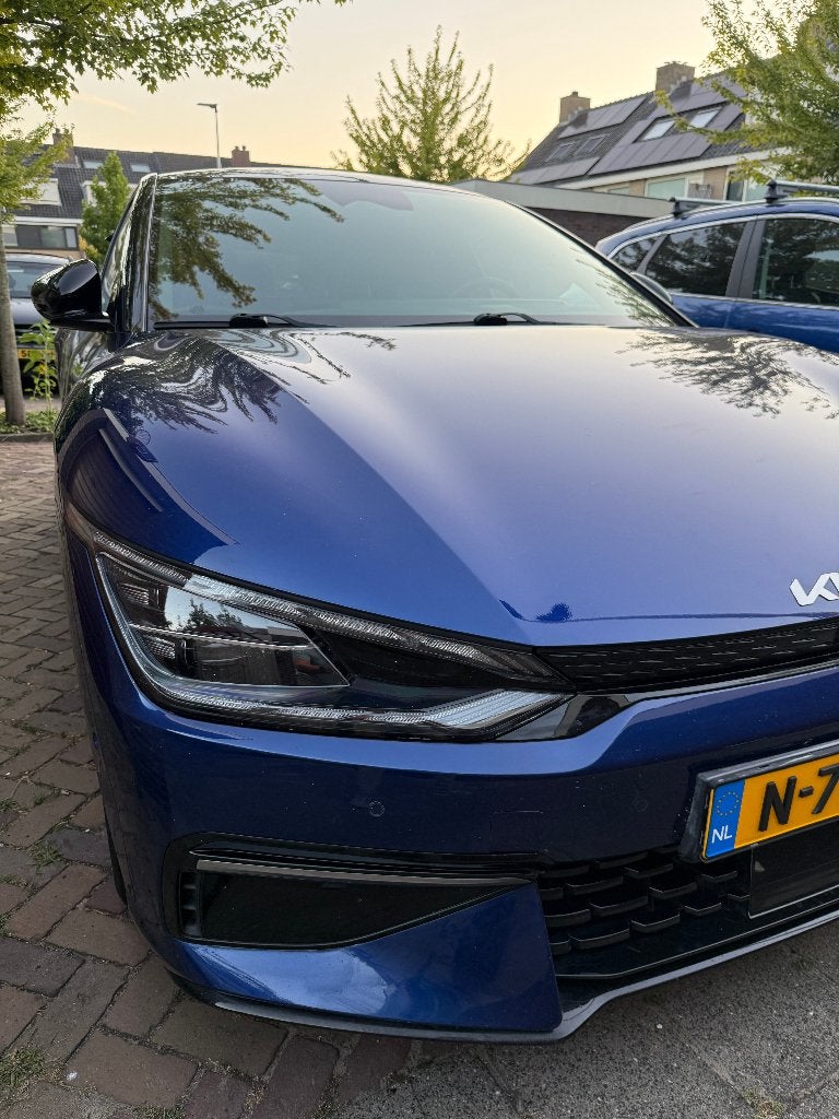Kia EV6 GT-Line, 800v platform, panoramadak/frunk en luxe, Auto's, Kia, Automaat, Dealer onderhouden, Achterwielaandrijving, Zwart