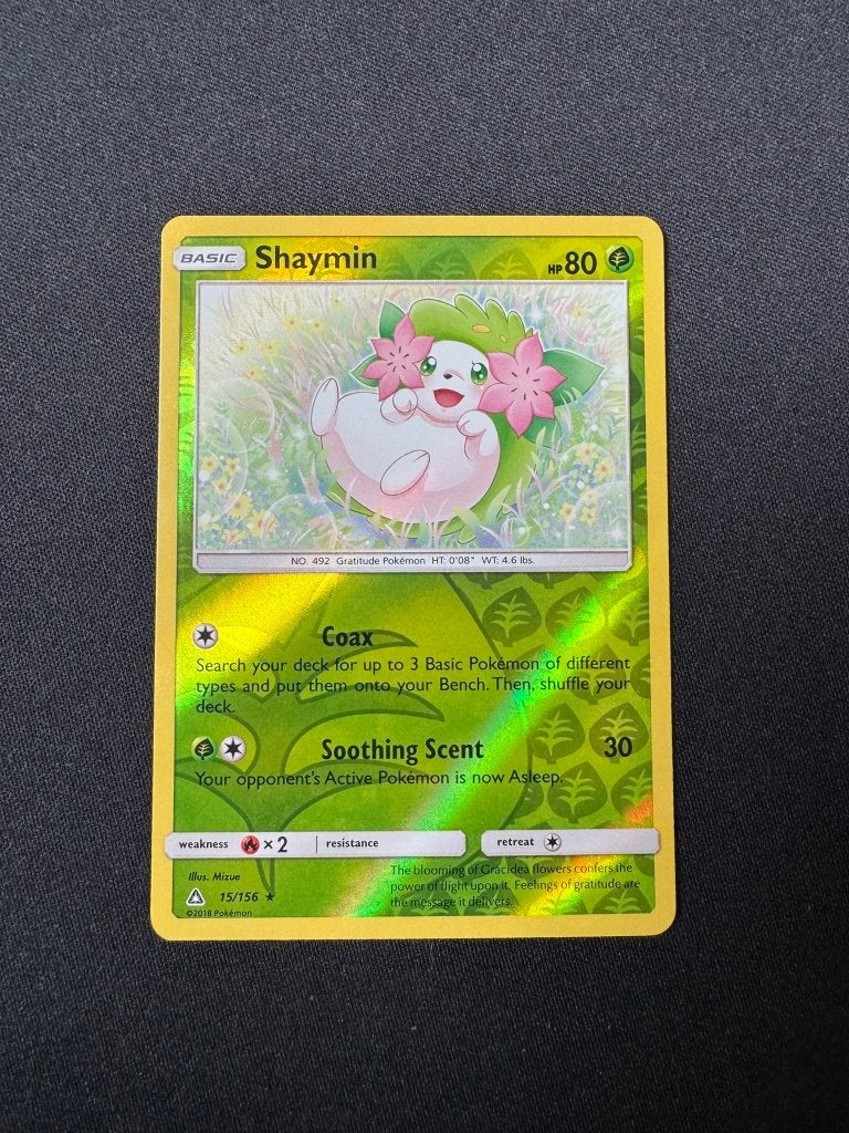 Shaymin 15/156 - Reverse Holo - Ultra Prism, Ophalen of Verzenden, Zo goed als nieuw, Losse kaart