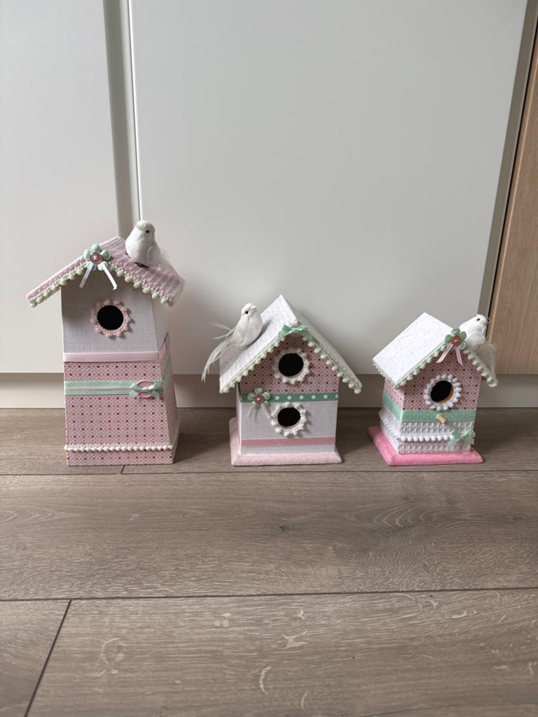 Decoratieve vogelhuisjes - Set van 3 in zeer goede staat, Ophalen of Verzenden, Zo goed als nieuw