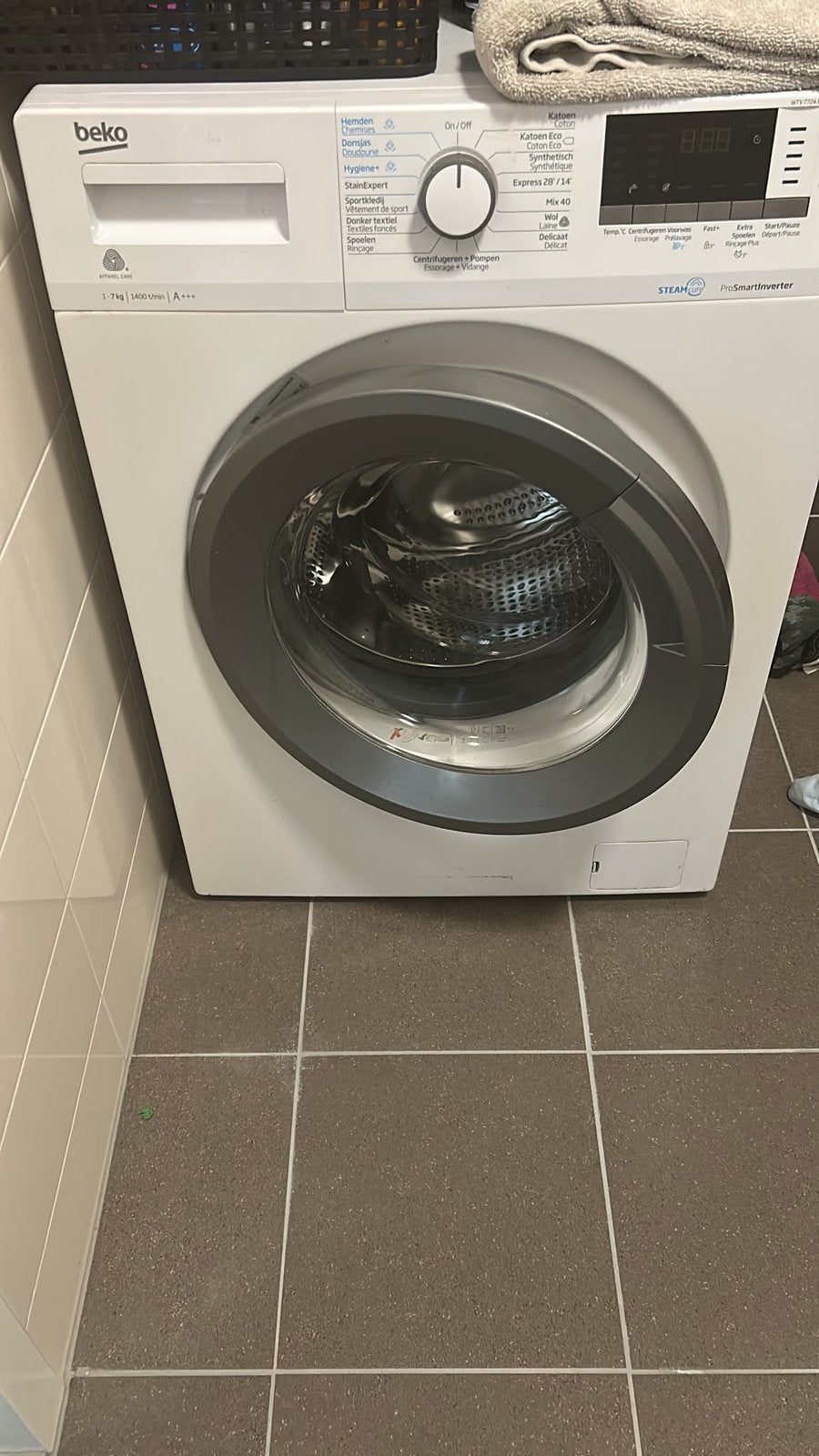 Wasmachine BeKo 1400 toeren, Ophalen, 85 tot 90 cm, 1200 tot 1600 toeren, 6 tot 8 kg