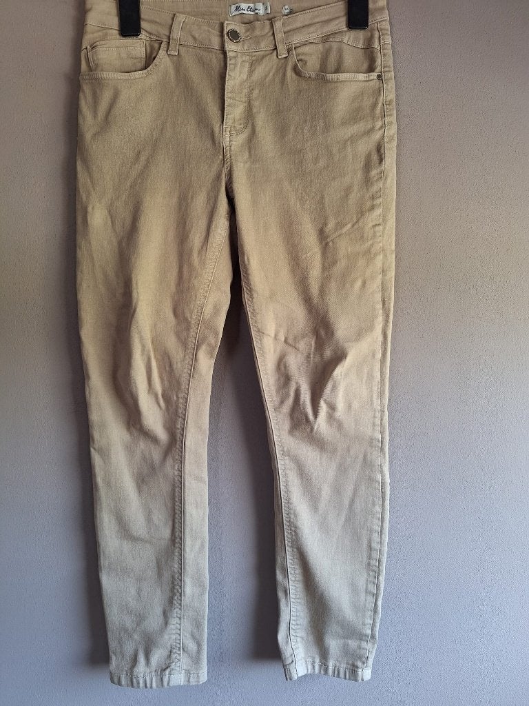 Nieuwe lichtbruine stretch broek Miss Etam, maat S/36, Nieuw, Ophalen of Verzenden, Maat 36 (S), Miss Etam