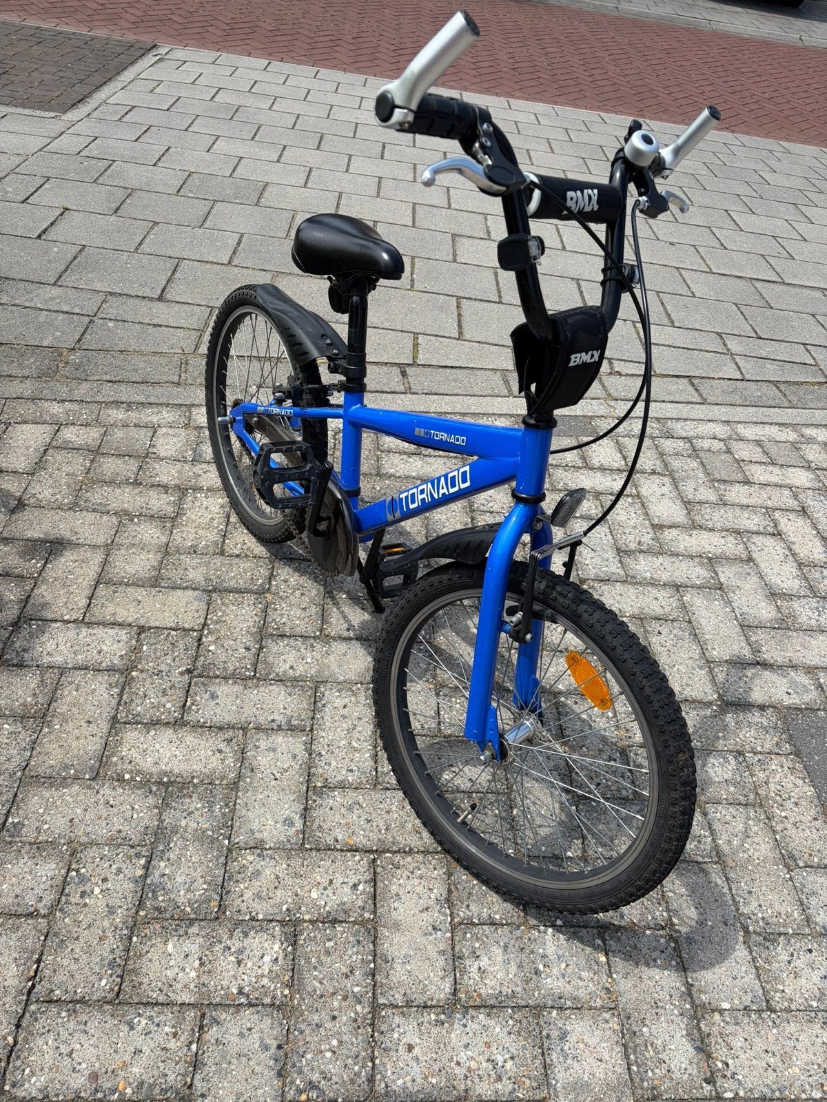 Blauwe Tornado BMX fiets - 20 inch, Ophalen, Staal, Velgrem, Voetsteunen