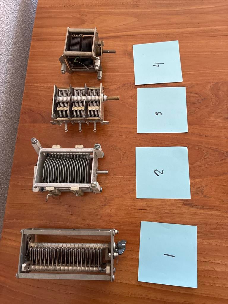 4x Variabele Condensatoren voor Radio of Projecten, Ophalen of Verzenden, Gebruikt