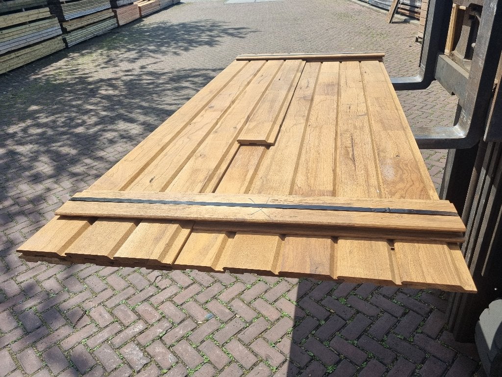 3.5 m2 Halfhouts rabat - Hardhout - nr: HP20, Ophalen, Planken, Nieuw, Hardhout