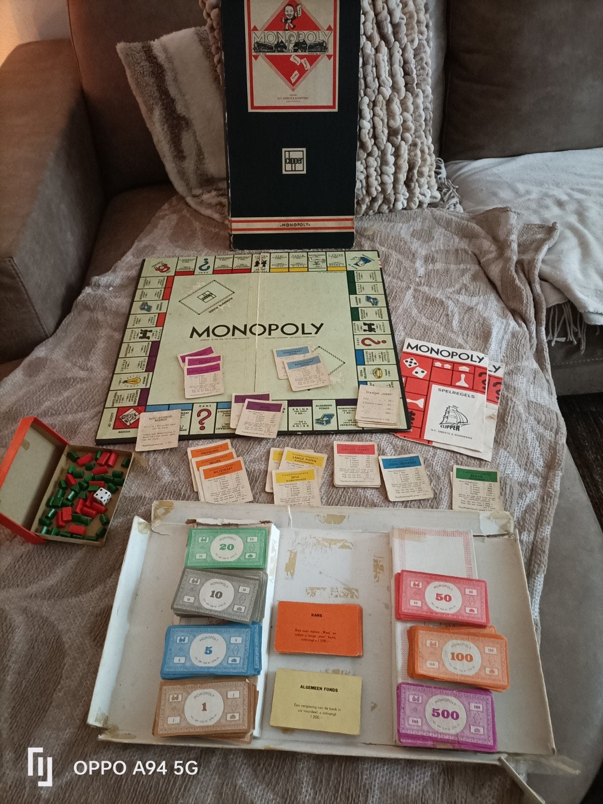Vintage Monopoly Bordspel - Clipper Editie (Jaren '50), Hobby en Vrije tijd, Gezelschapsspellen | Bordspellen, Vijf spelers of meer