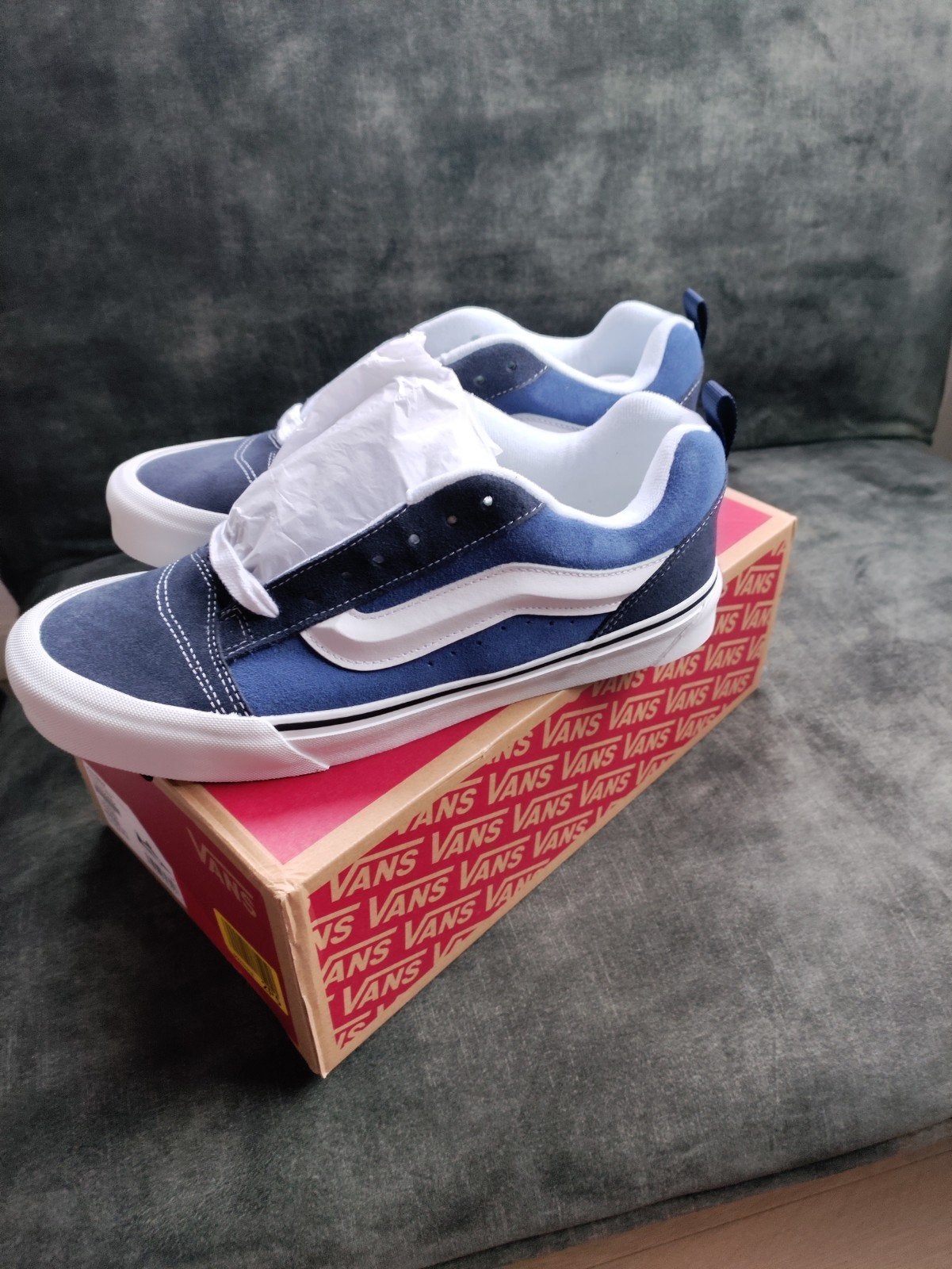 Vans Knu Skool 10,5 maat 44 Navy White, Blauw, Nieuw, Ophalen of Verzenden, Sneakers of Gympen