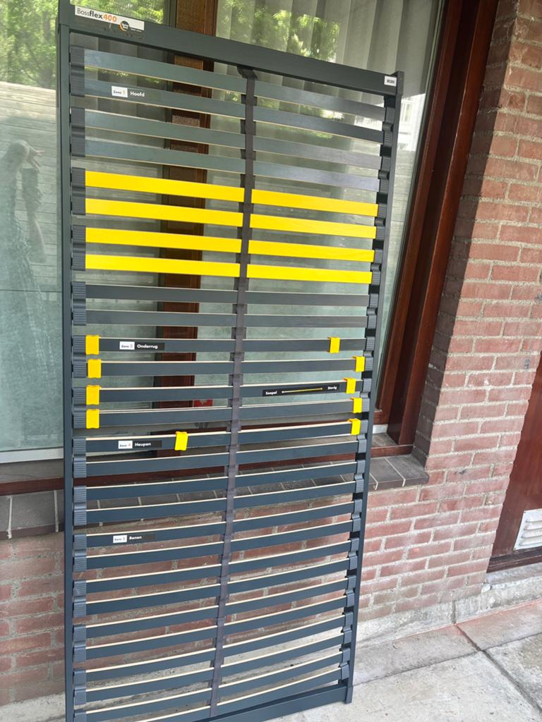 2x BossFlex lattenbodem 400. 90x200, Huis en Inrichting, Slaapkamer | Matrassen en Bedbodems, Ophalen, Gebruikt, 90 cm, Eenpersoons