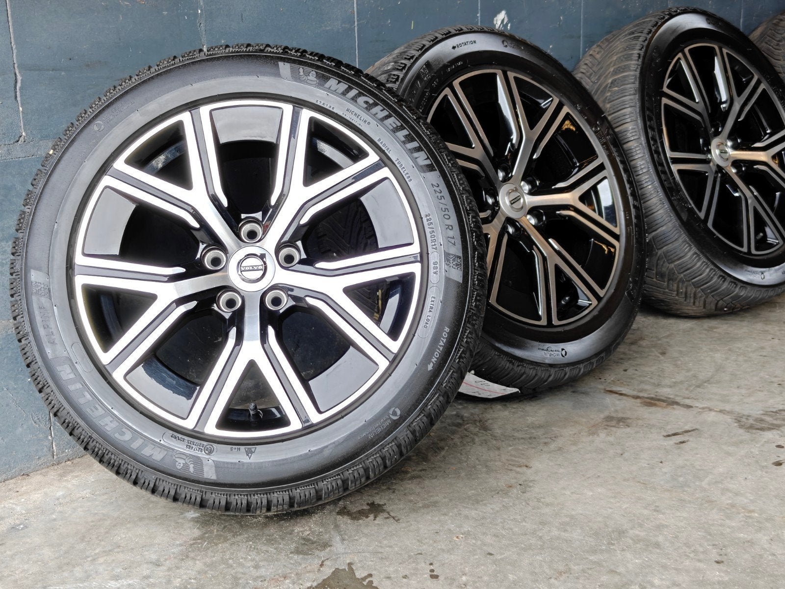 17" Originele Volvo V60 S60 V70 Winterset Michelin, 4153RD, Gebruikt, Banden en Velgen, 17 inch