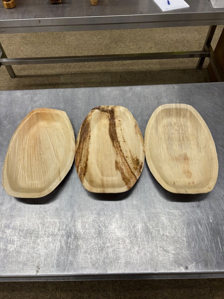 176 stuks Bio Palmblad Catering Schalen - Naturel, Overige typen, Nieuw, Natuurlijk materiaal, Overige merken