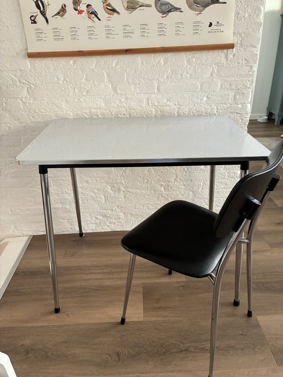 Brabantia Home Steel Vintage Tafel en Stoelen Set, Ophalen, Gebruikt, 100 tot 150 cm, Tot twee personen