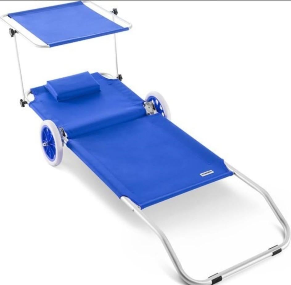 Nieuwe Camping ligstoel, Tuin en Terras, Ligbedden, Ophalen, Nieuw, Aluminium, Verstelbaar