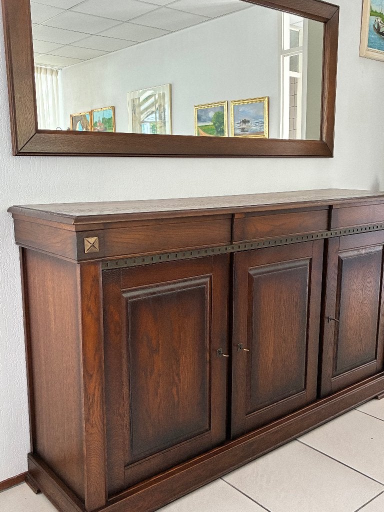 Prachtig dressoir met spiegel, Ophalen, Met deur(en), Klassiek, 150 tot 200 cm