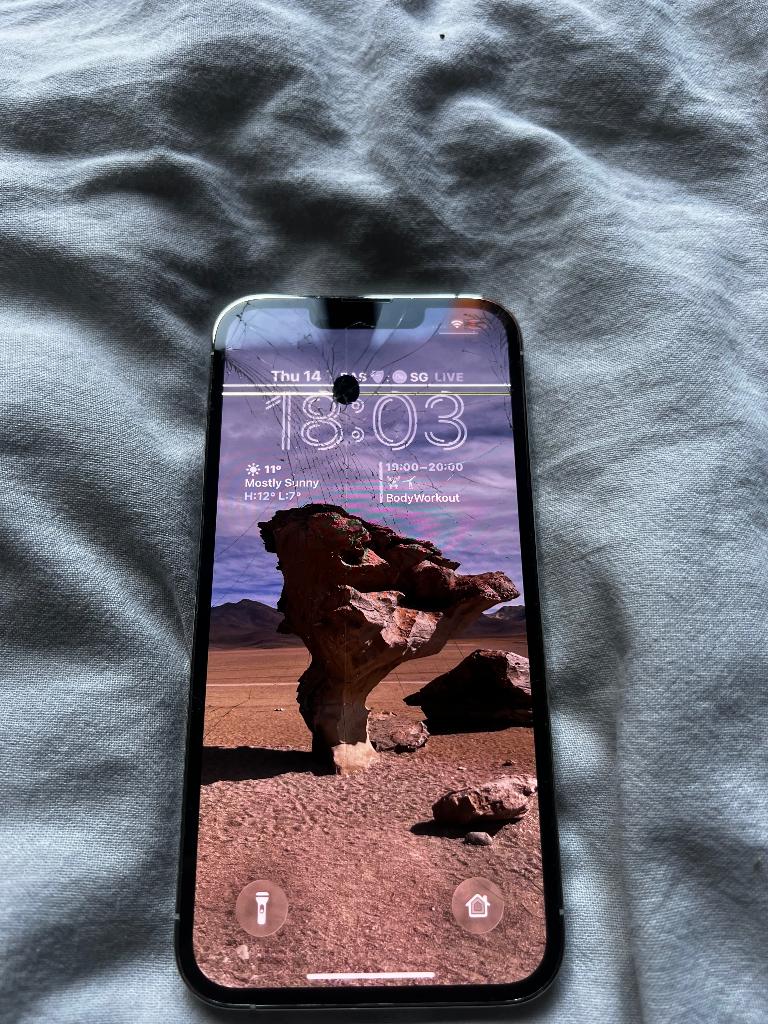 iPhone 13pro 128gb white originele verpakking - DEFECT, 128 GB, Wit, 77 %, Ophalen of Verzenden