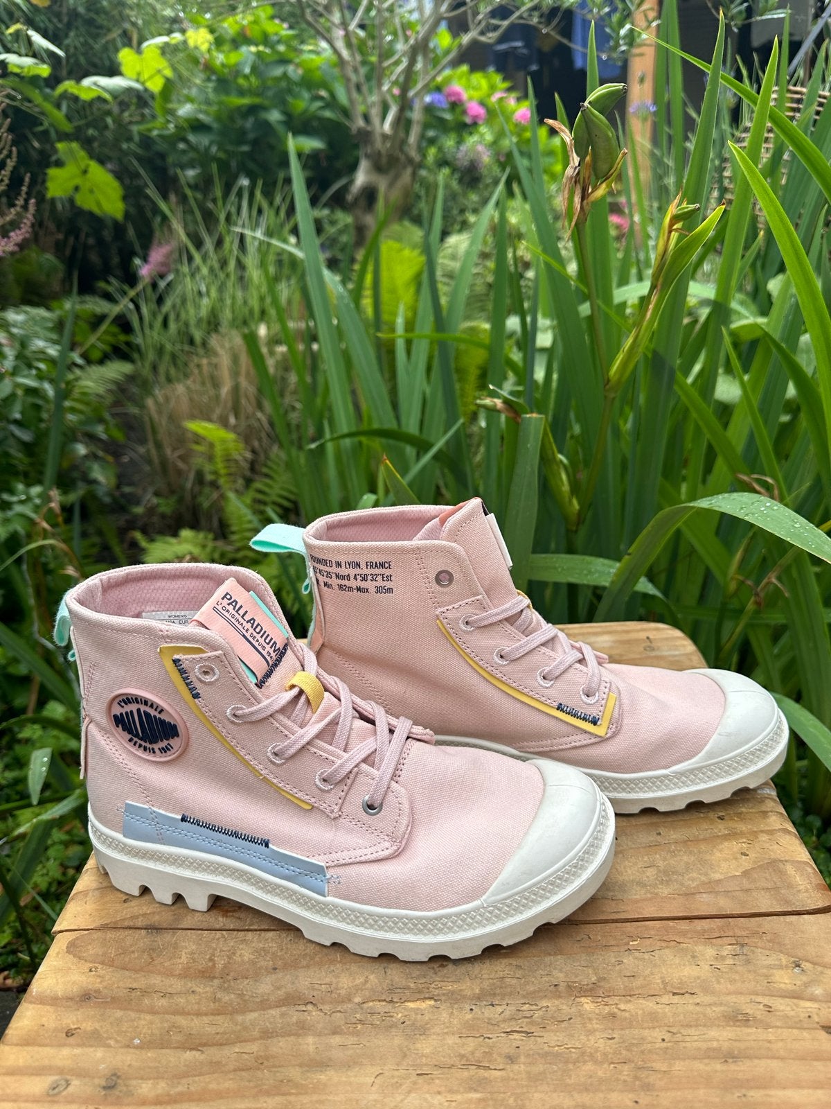 Palladium Pampa Hi Originale Roze Canvas schoenen maat 38, Ophalen of Verzenden, Roze, Sneakers of Gympen, Zo goed als nieuw