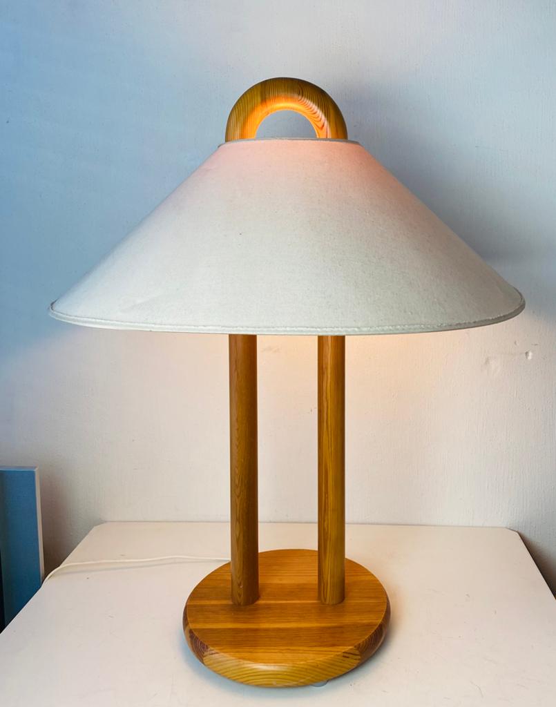 Pine tafellamp van Lys Denmark , scandi jaren 80, Verzamelen, Ophalen of Verzenden, Huis en Inrichting