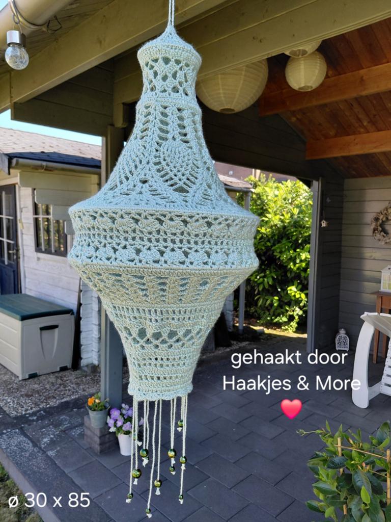 Kroonluchter gehaakt, Huis en Inrichting, Lampen | Kroonluchters, Ophalen of Verzenden, Nieuw