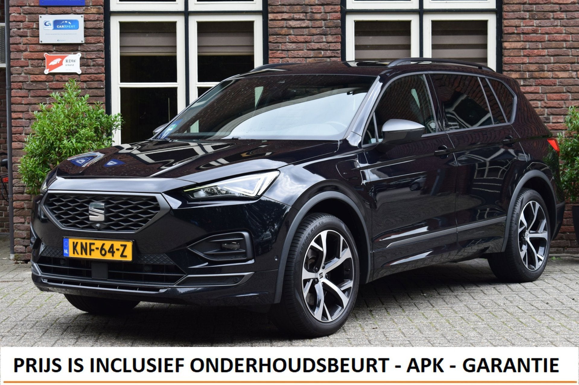 Seat TARRACO 1.4 TSI e-Hybrid PHEV FR Trekhaak | 360Cam | Ke, Auto's, Dealer onderhouden, 4 cilinders, Zwart, Plug-in hybride