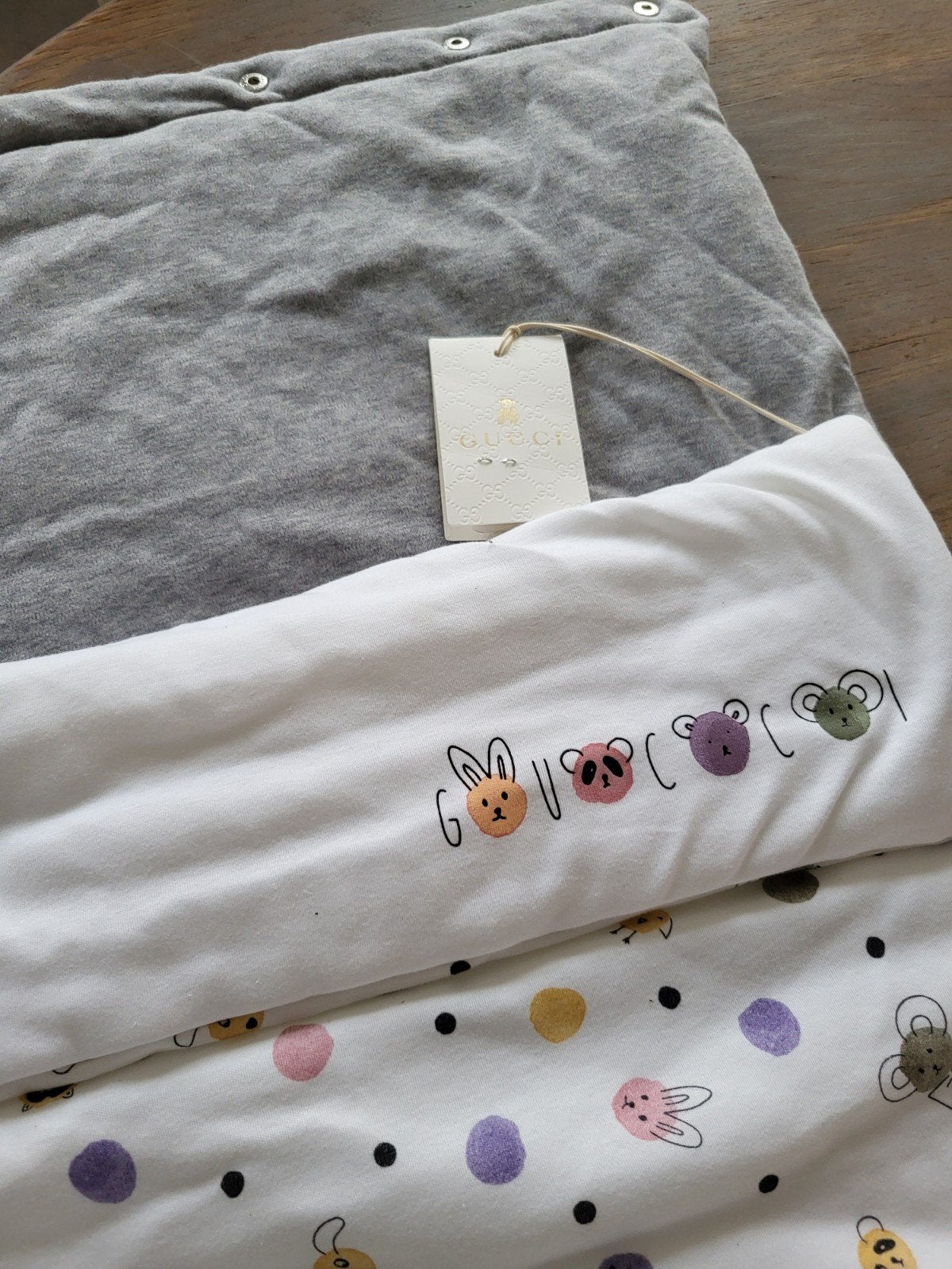 Nieuwe Gucci baby slaapzak met schattige dierenprint, Overige merken, Ledikant, Nieuw, Ophalen of Verzenden