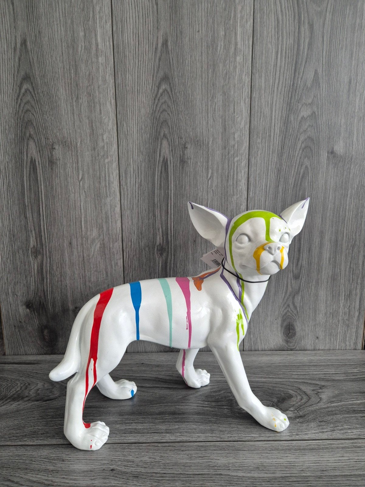 Chihuahua beeld 32cm - polyester - binnen en buiten, Ophalen, Meerkleurig, -, -