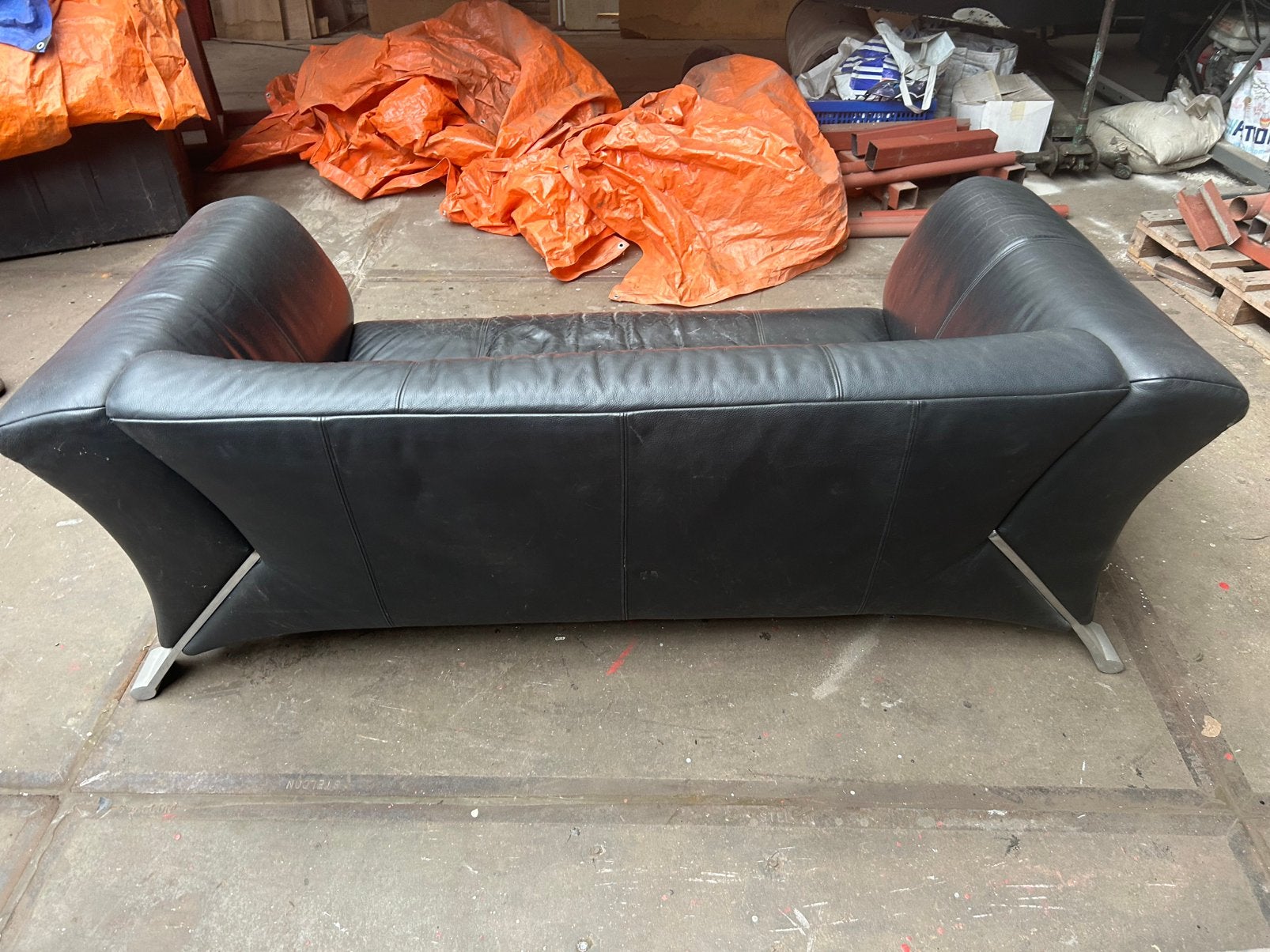 Ralf benz bank 2,5 zits, Ophalen, Gebruikt, 200 tot 250 cm, Leer