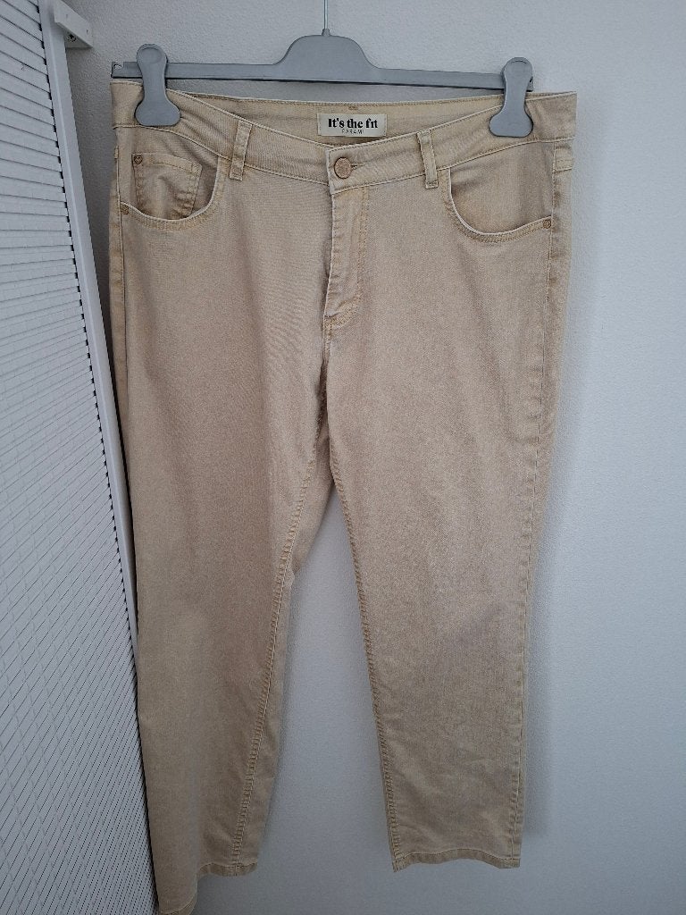 Para Mi Bobby broek beige metallic maat 42 / lengte 30, Beige, Maat 42/44 (L), Ophalen of Verzenden, Zo goed als nieuw