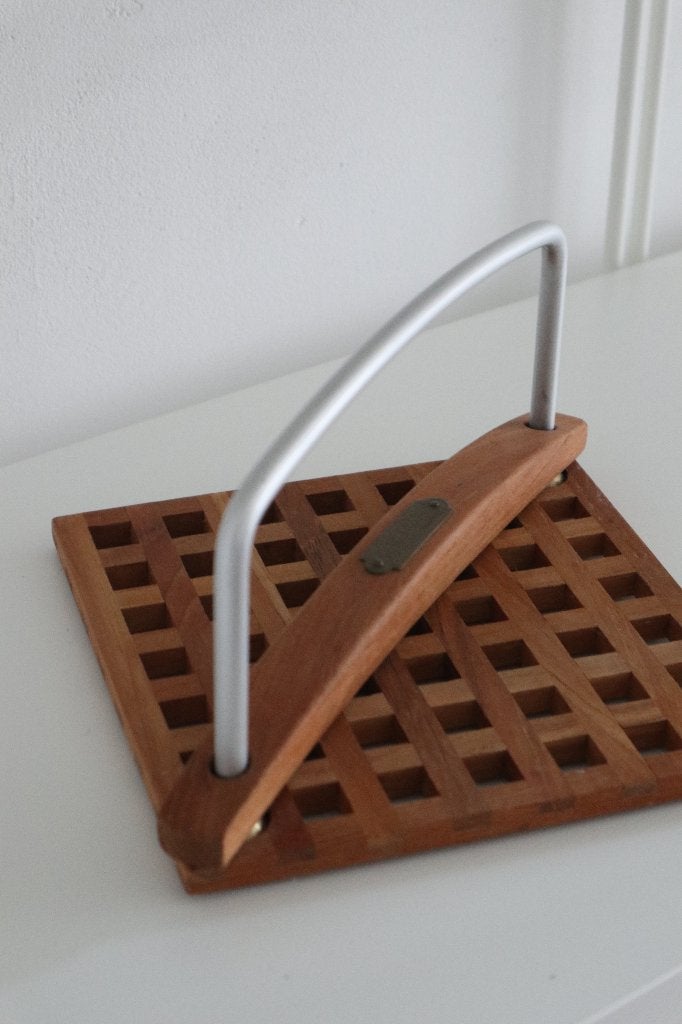 Vintage Trip Trap servethouder / retro deens design mid, Overige typen, Hout, Ophalen of Verzenden, Zo goed als nieuw