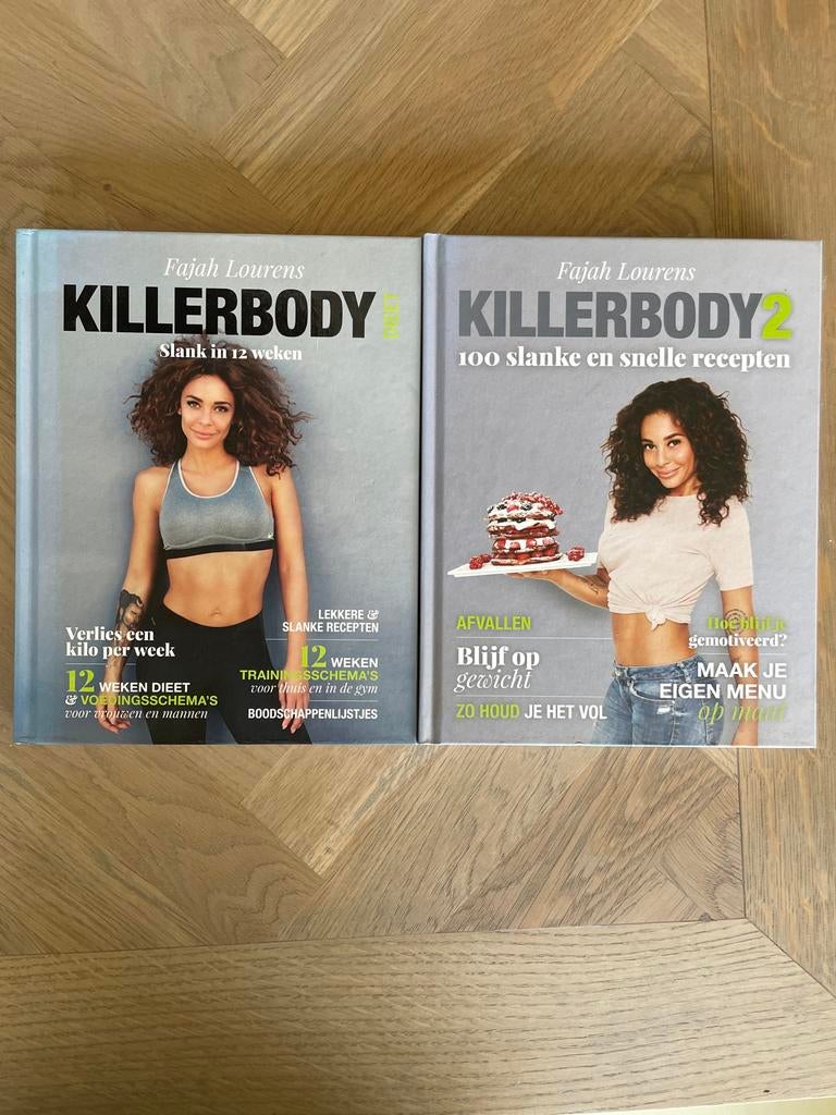 Fajah Lourens Killerbody 1 & 2: Dieet en Recepten, Ophalen of Verzenden, Zo goed als nieuw, Dieet en Voeding