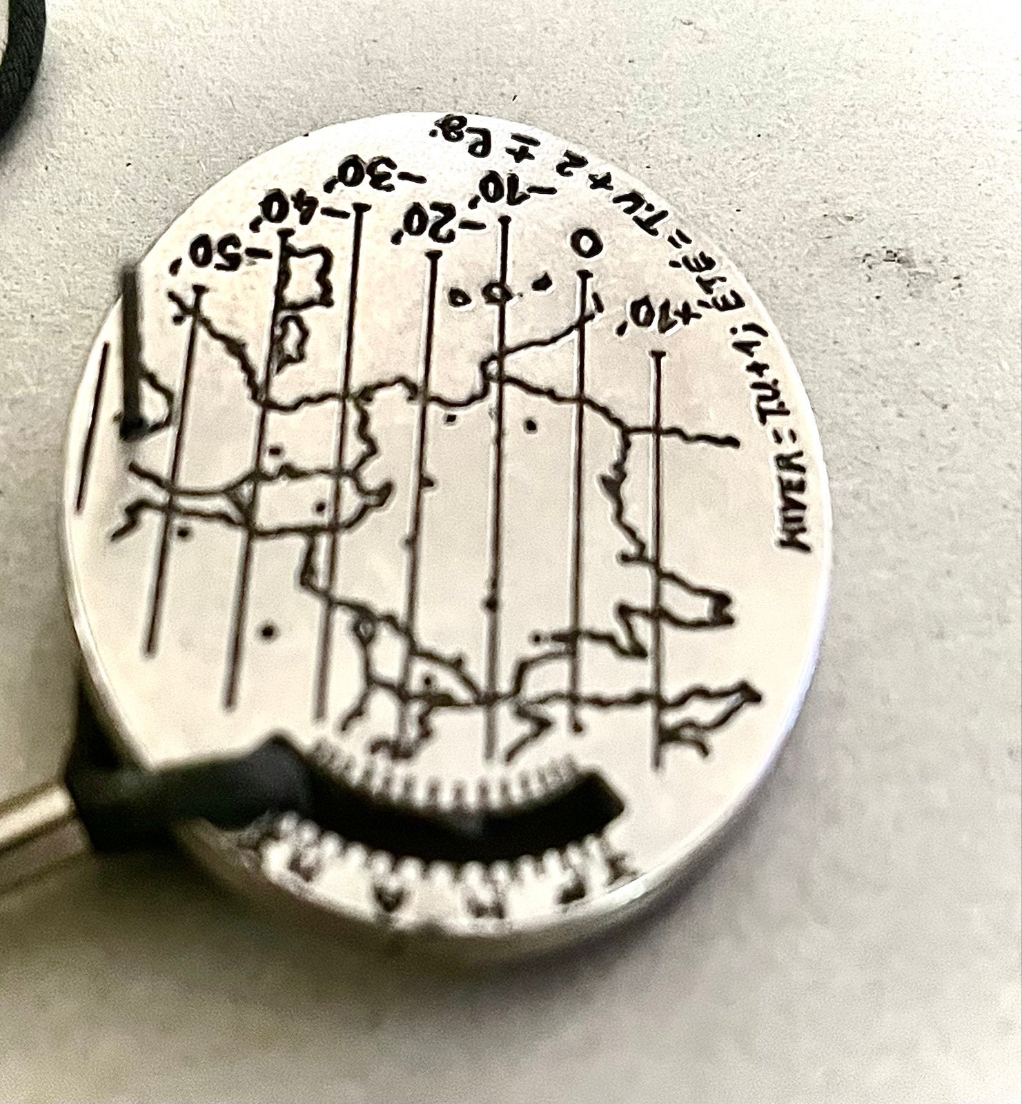Zilveren Zonnen Horloge Hanger - Tempus Fugit, Verzenden, Gebruikt, Zilver, Overige voorstellingen