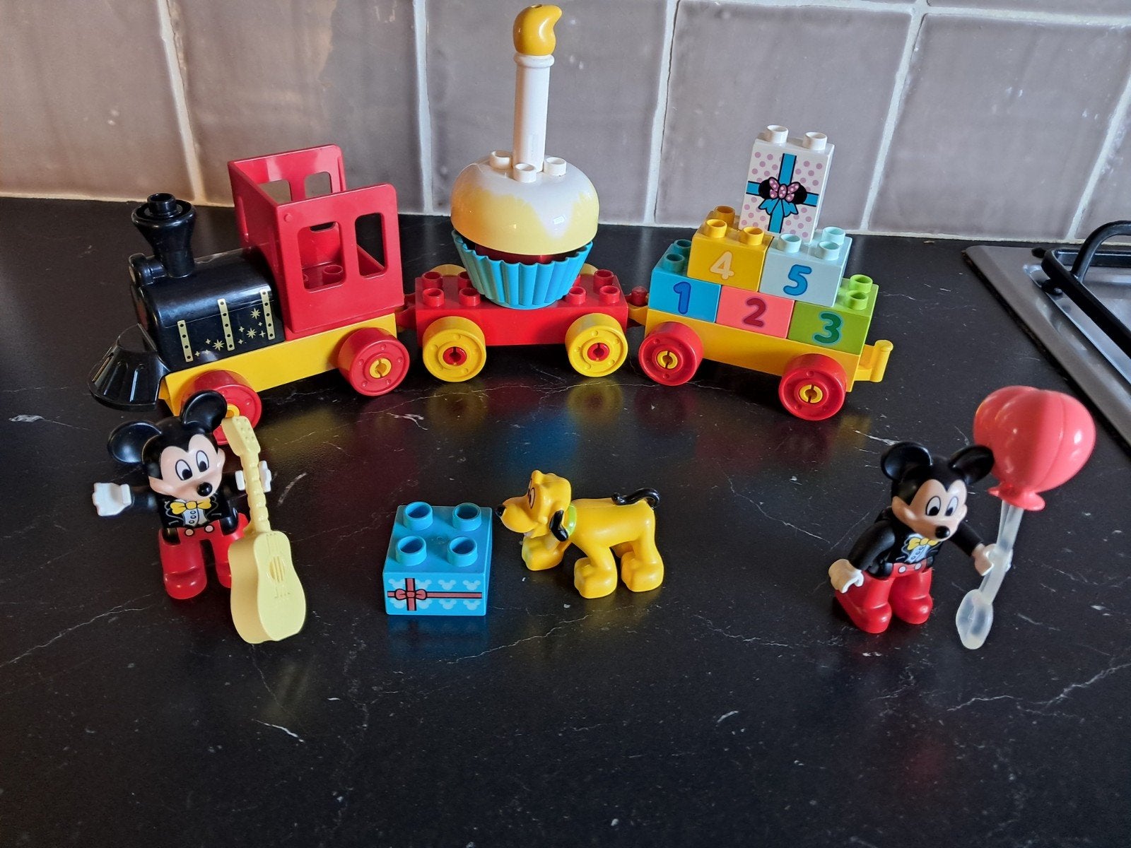 Duplo Verjaardagstrein  Mickey Mouse 10941, Ophalen of Verzenden, Zo goed als nieuw, Duplo